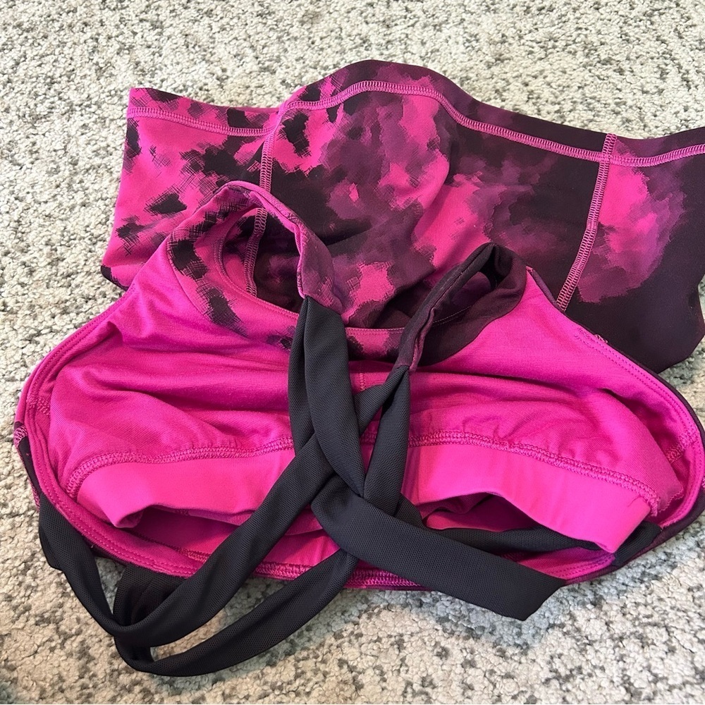 Lululemon Blooming Pixie Raspberry Black & Black … - image 9